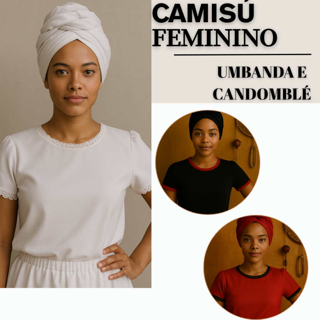 Camisú Feminino Umbanda e Candomblé com Renda Premium Oxford do P ao EGG