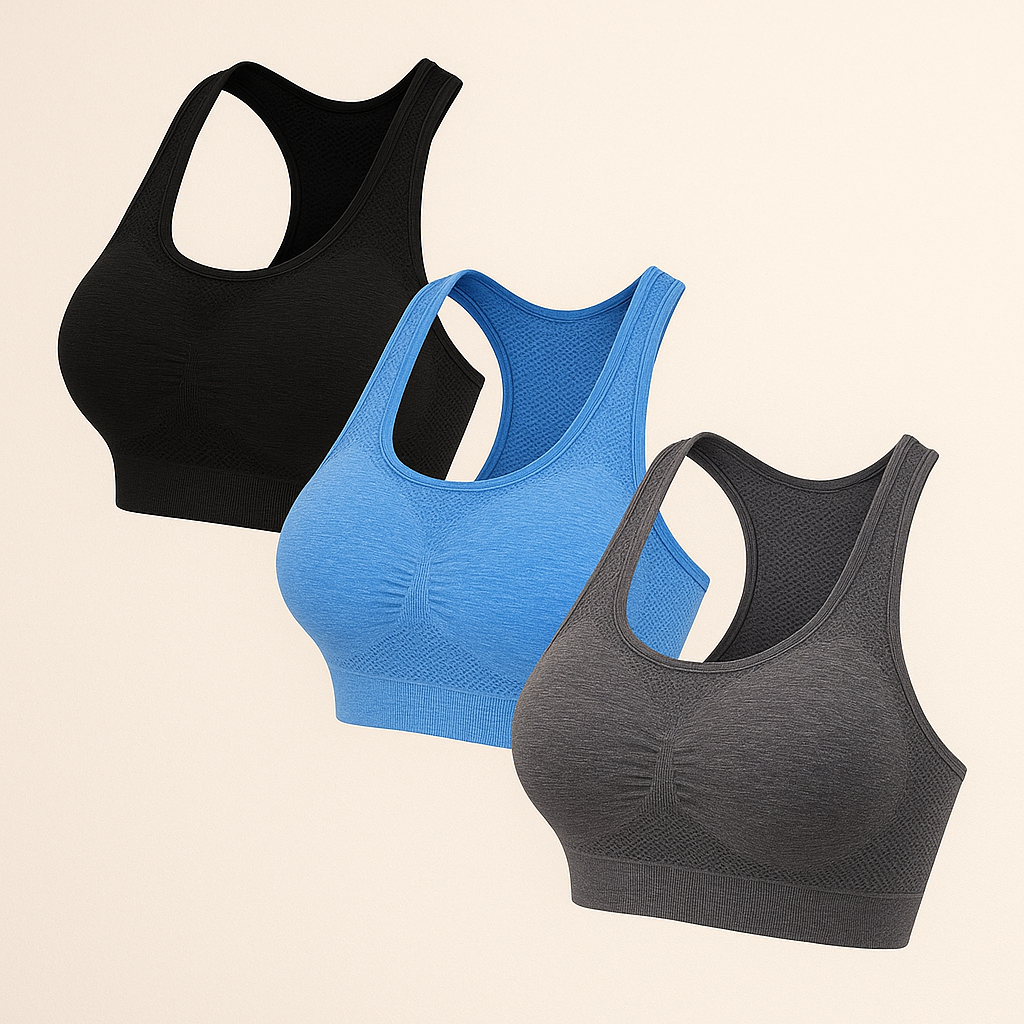 3 ou 1 Tops Com Bojo Esportivo Fitness Academia Yoga Ciclismo