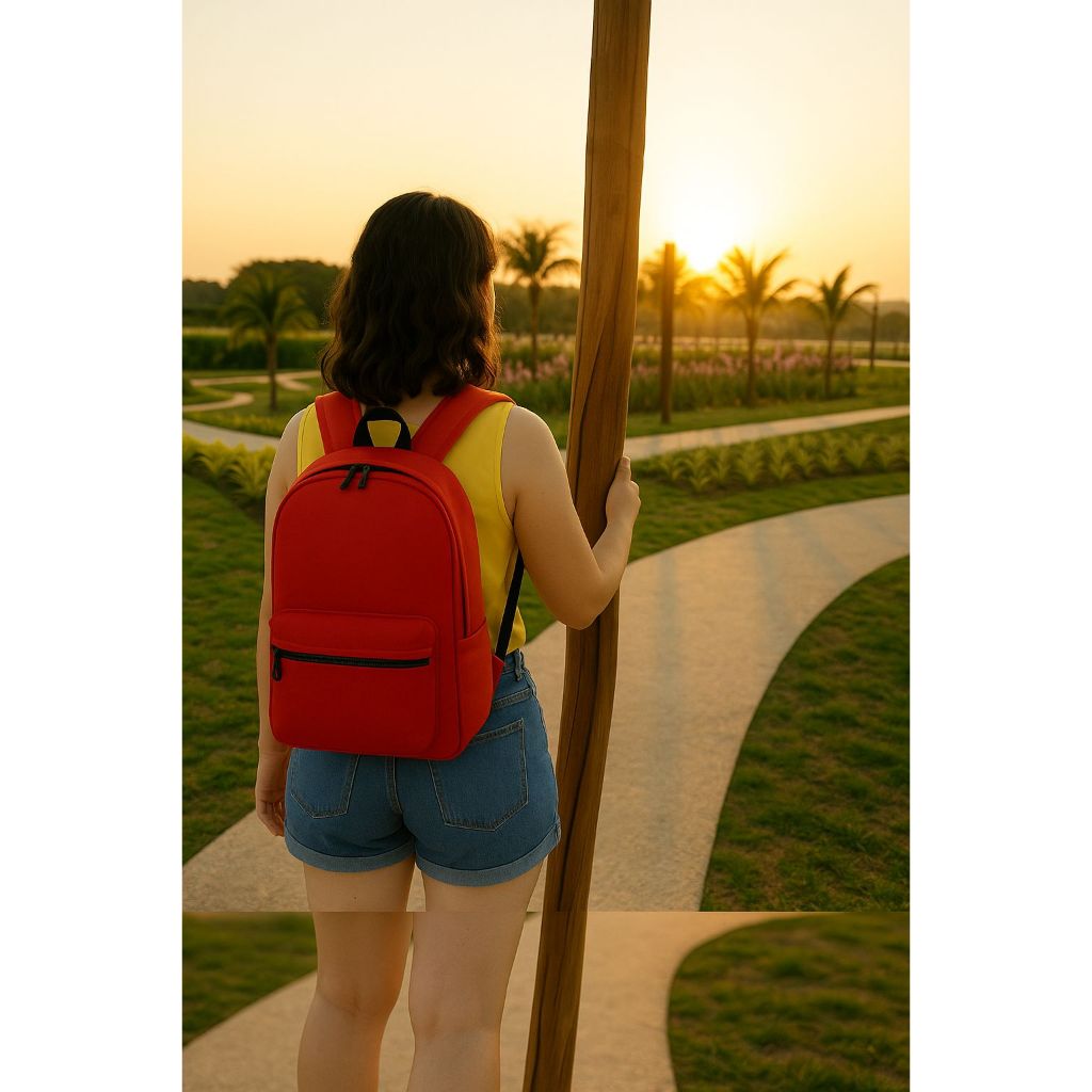 Mochila Masculina Feminina Reforçada Trabalho Viagem Escolar Cor vermelho
