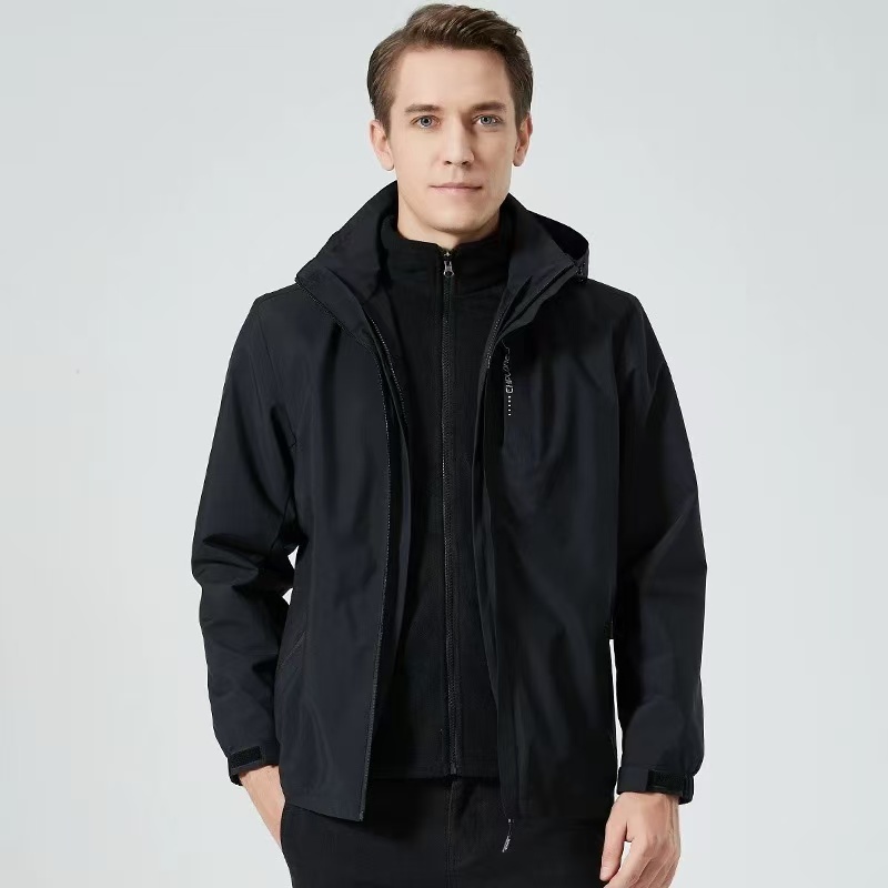 Jaqueta Esportiva Masculina E Feminina Unisexo De Carga 3 Em 1 Destacável De Outono/Inverno À Prova D'água