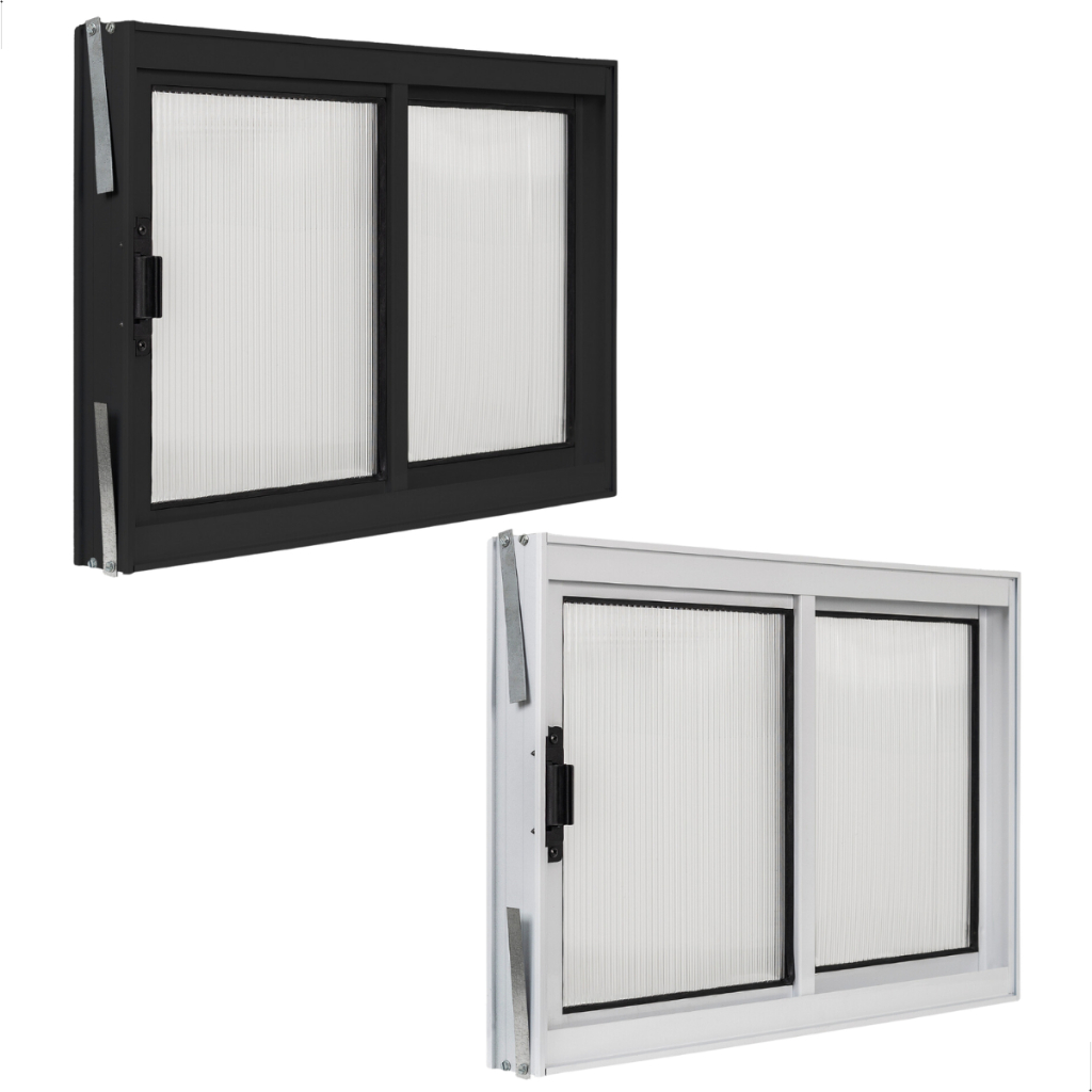 Janela 2 Folhas de Correr De Aluminio e Policarbonato Vitro Para Qualquer Ambiente Várias Medidas