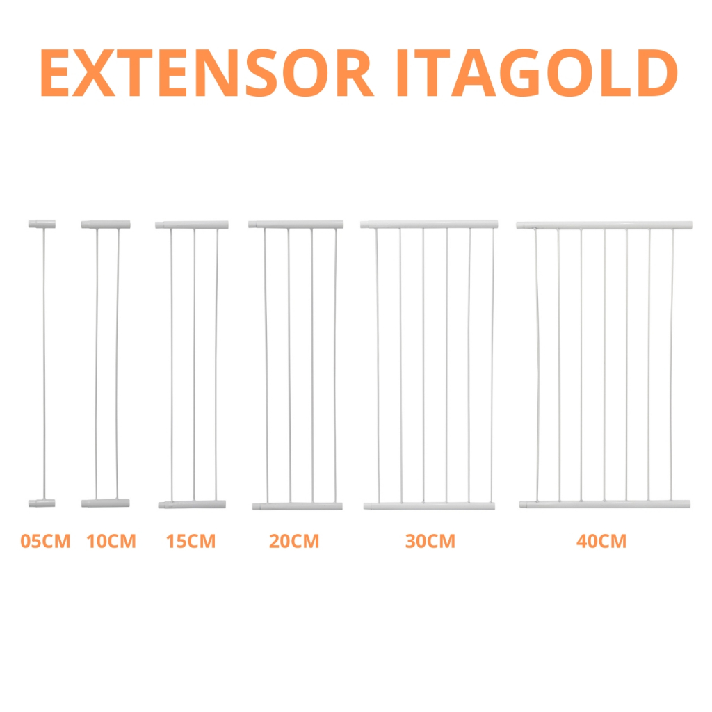Prolongador Itagold Extensor Para Portão Pet Cachorro Criança Bebê Proteção Pequeno 56cm de Altura