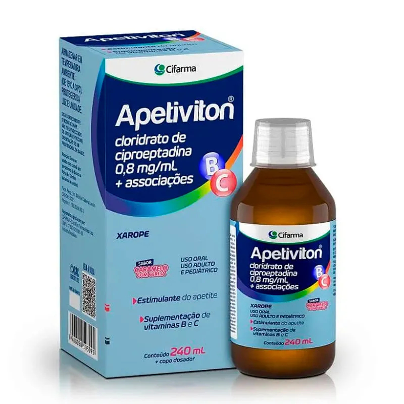 Suplemento alimentar e estimulante de apetite Apetiviton BC 240ml Cifarma