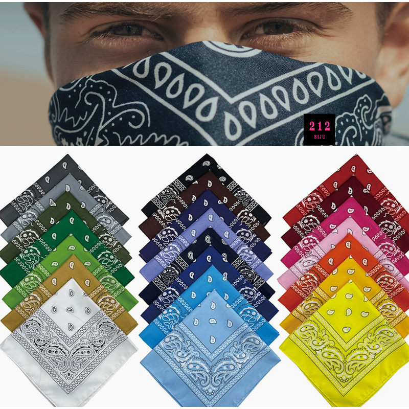 Bandanas Lenço Estampada Colorido 55X55cm 212BIJU 002 (*20 CORES DISPONÍVEIS NO DESCRIÇAO*)