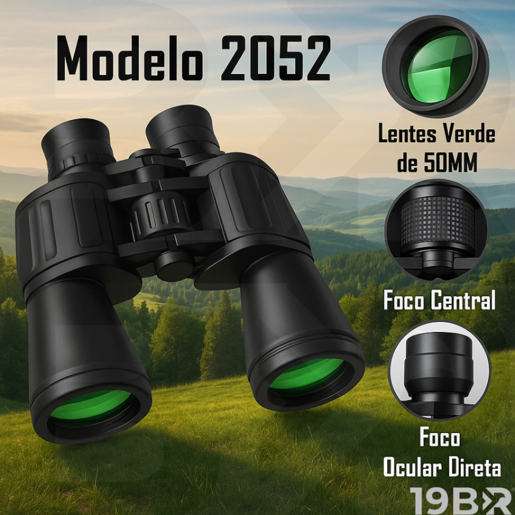 Binoculo Profissional 20x50 Emborrachado Longo Alcance 10KM Modelo 2052
