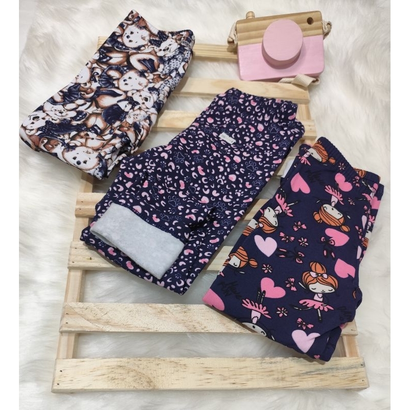 Kit com 3 Legging Pelúciada JIDI KIDS qualidade Premium