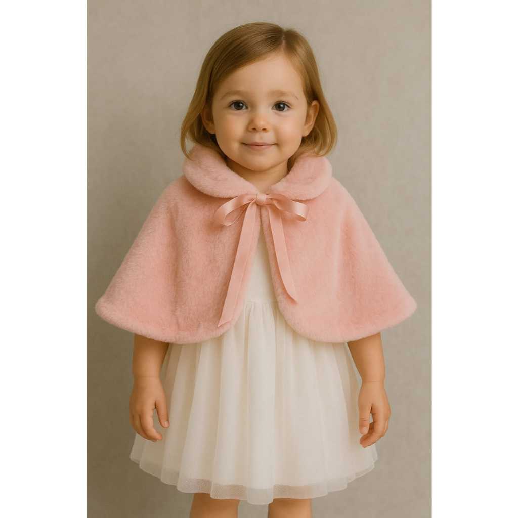 Ponche Poncho Xale Pelo Festa Iinfantil Menina