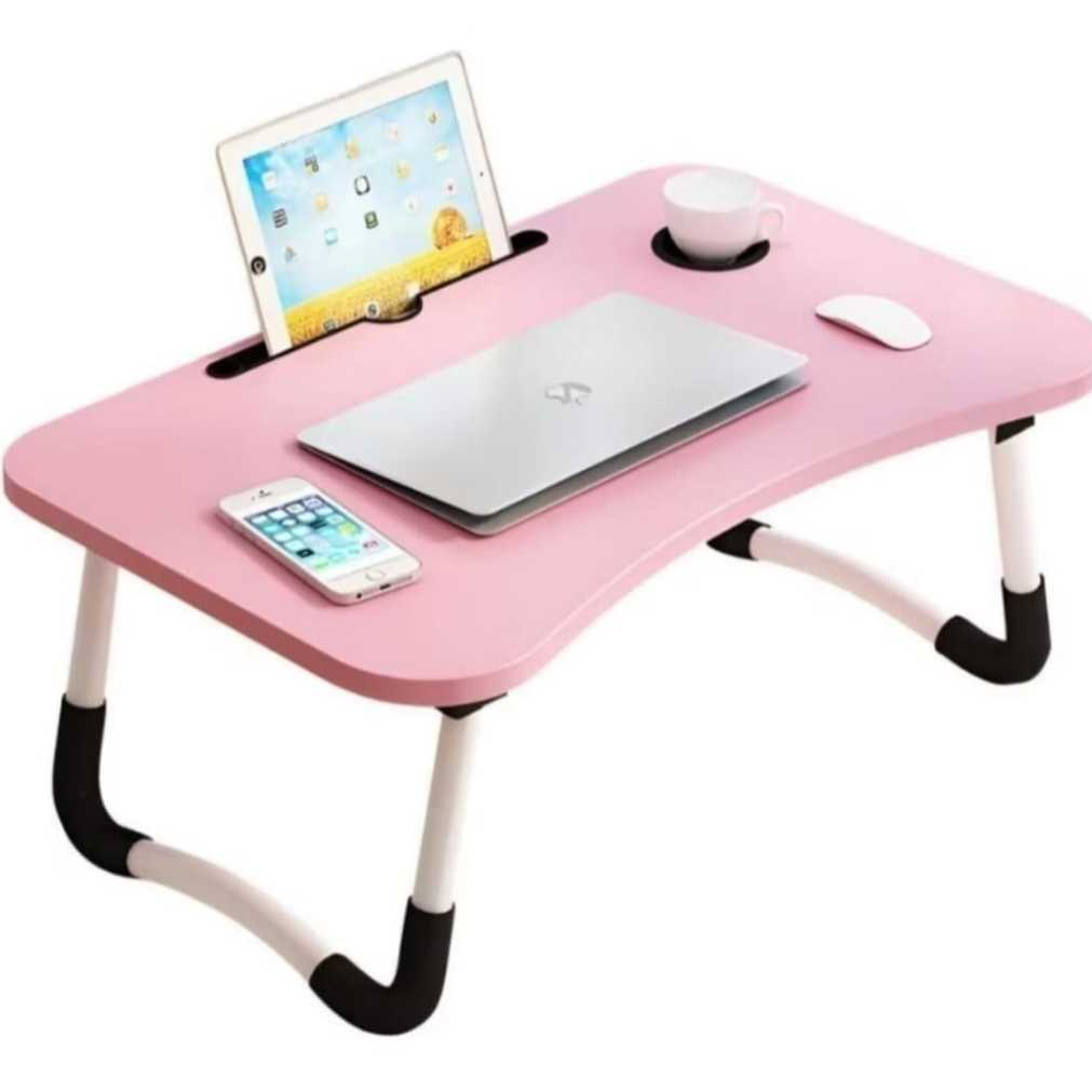 Mesa Dobrável para Notebook - Celular - Tablet -Portátil, Multiuso, com Porta-Copo