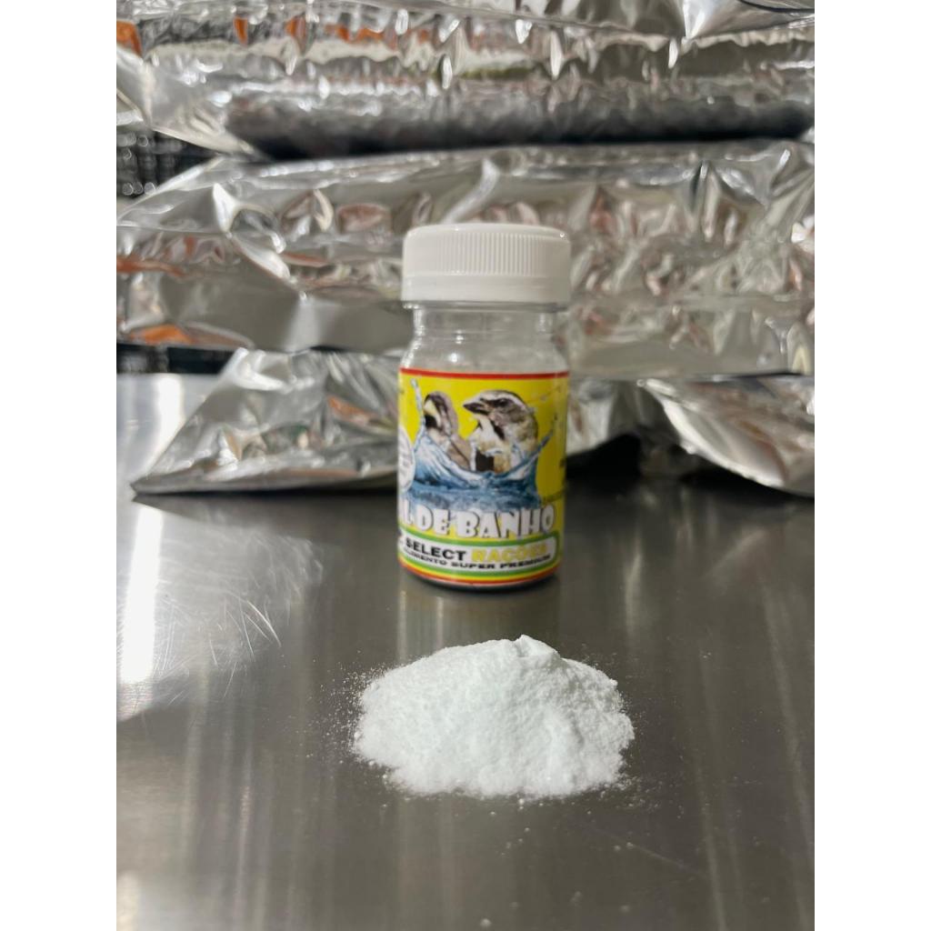 Sal de banho com aroma de hortelã.
