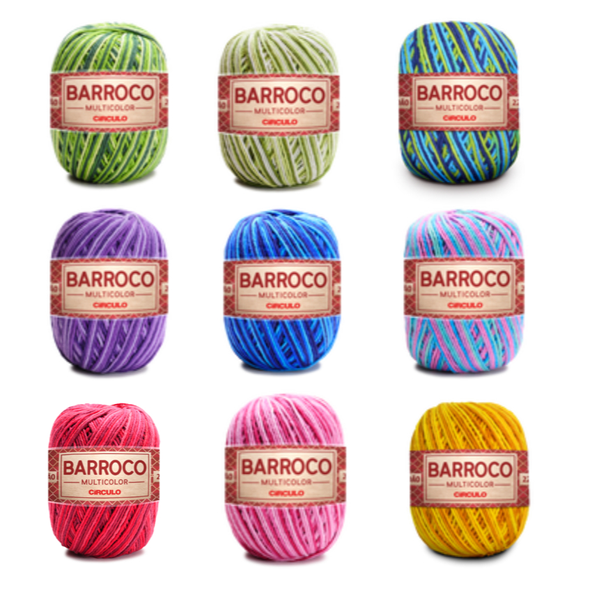 Barroco Multicolor Fio 6 Círculo 100% algodão 200g - 226m