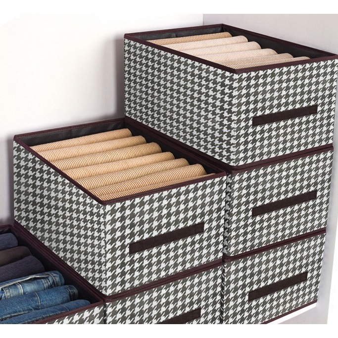 KIT 3 Caixas De Armazenamento De Roupas Dobrável Multiuso