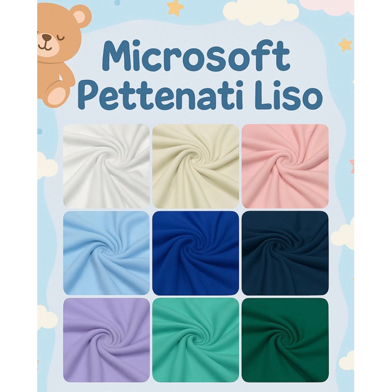 Tecido Microsoft Pettenati liso 1,00x1,65 MT - Diversas Cores