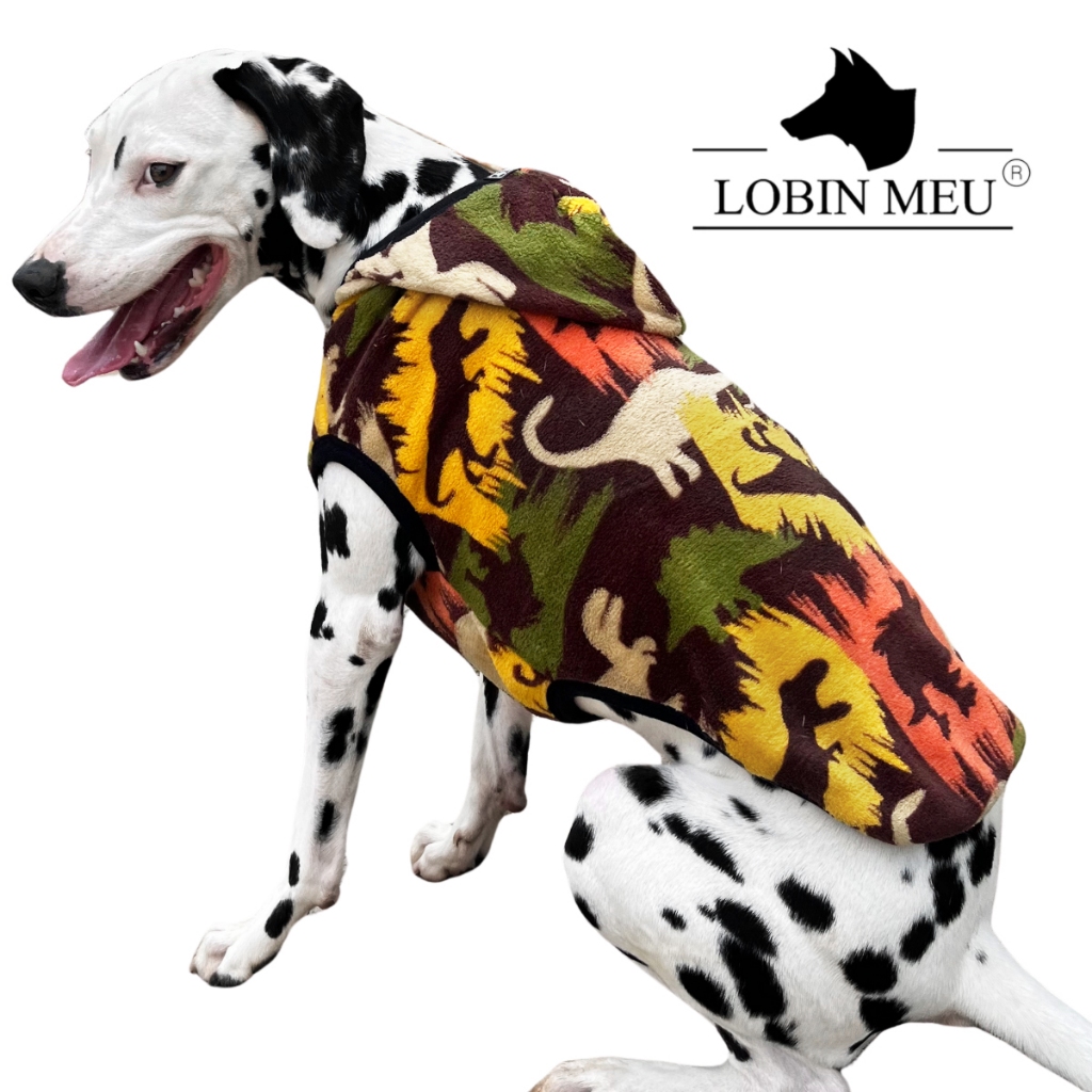 Roupa para cachorro com capuz pequeno e grande porte