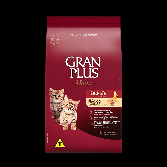 Ração GranPlus Gatos Filhotes Sabor Frango e Arroz 10,1kg