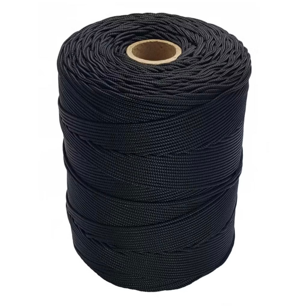 Corda trançada Multiuso 1.5 2.0 2.5 3.0 3.5 mm Polipropileno cor preta  1 kilo
