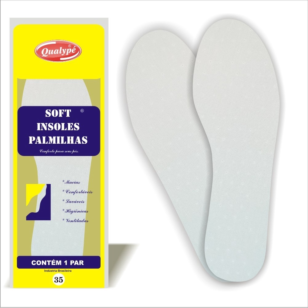 Palmilha de Látex Branca 33 Ao 44 = 1 par
