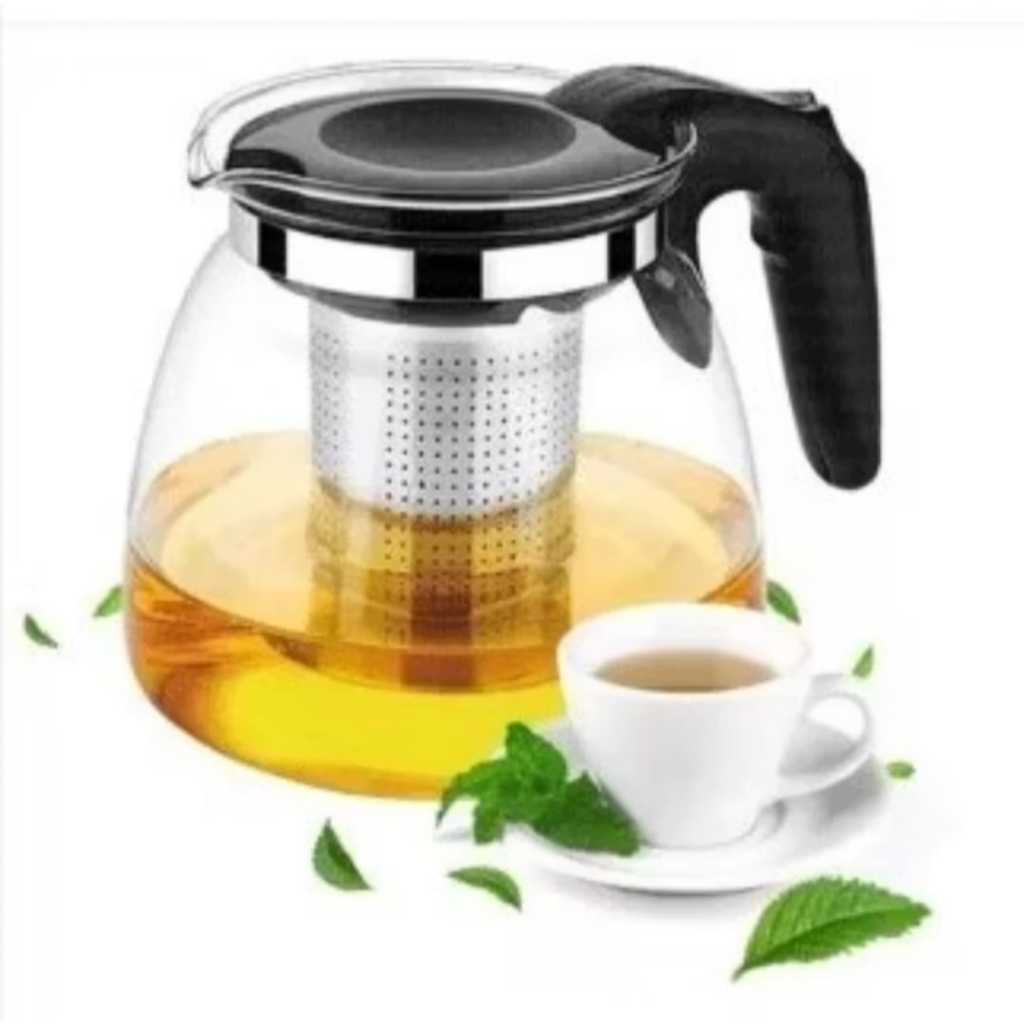 Chaleira Com Infusor De Vidro 900ml Para Chá Bule
