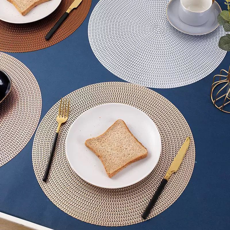 Jogo Americano Kit 4 ou 6 unidades Sousplast Redondo para Mesa de Jantar Mesa Posta Cozinha 38cm