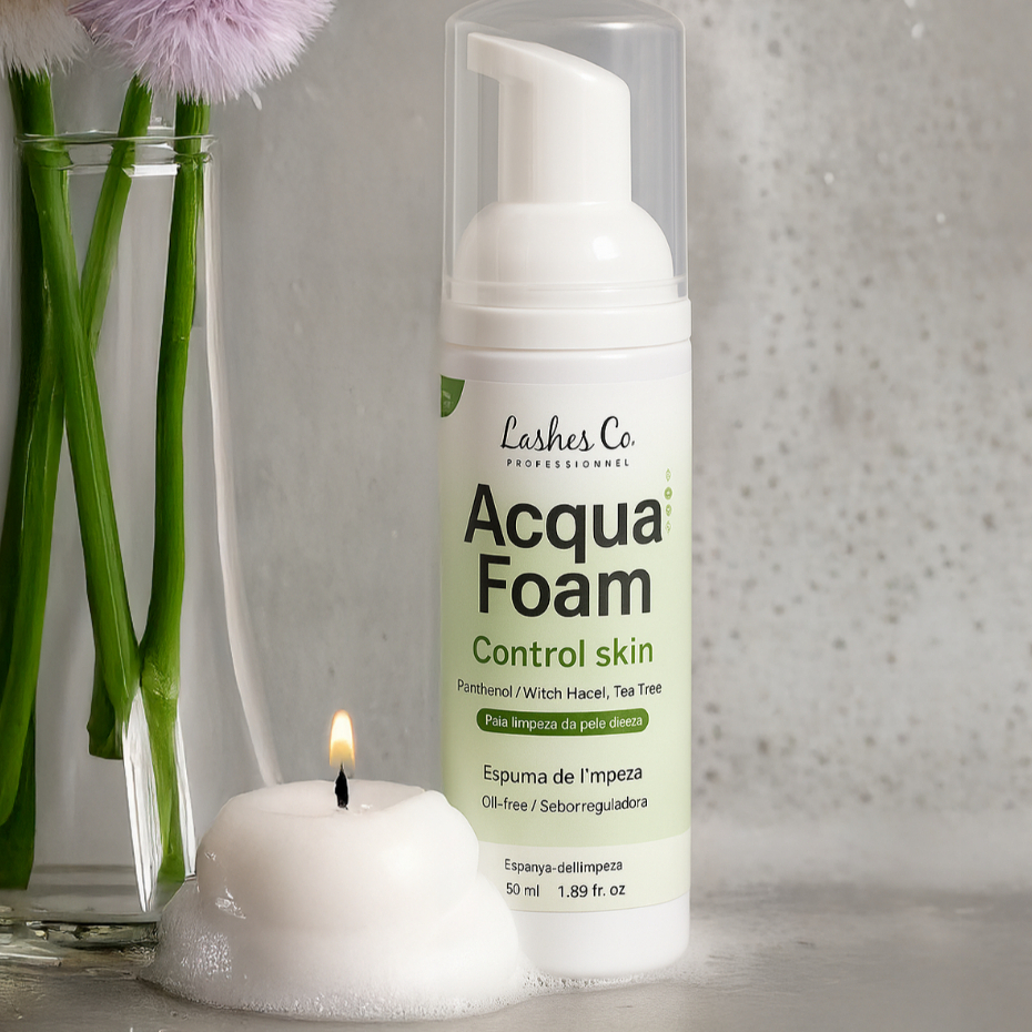 Espuma Higienizadora Acqua Foam Control Skin Para Extensão De Cílios Lashes Co.