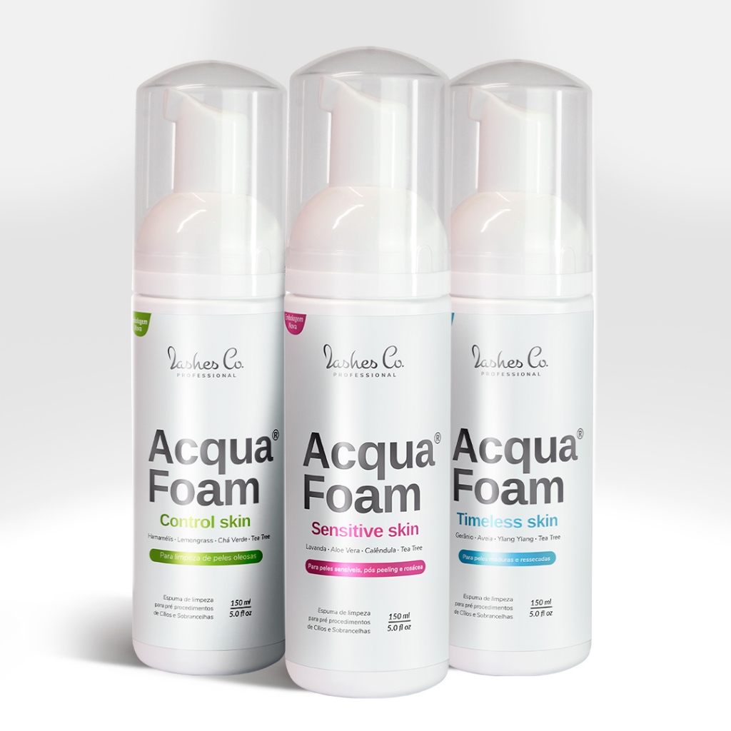 Espuma Higienizadora Linha Acqua Foam Para Extensão De Cílios Lashes Co.