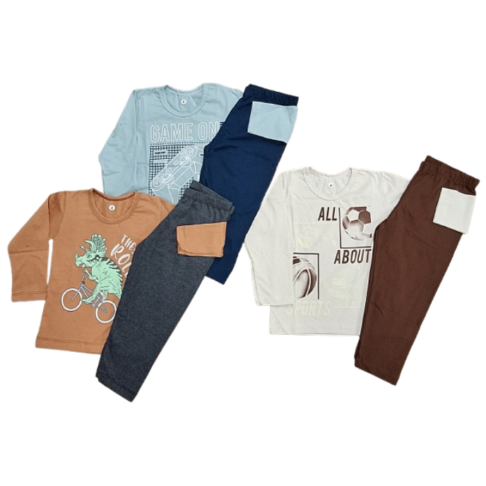 Pijama Masculino inverno Infantil brilha no escuro