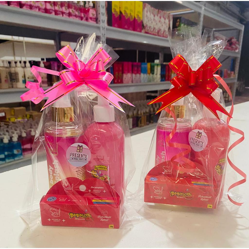 Kit Presente Body Splash + Hidratante Corporal + Hidratante Labial Soul Cosméticos