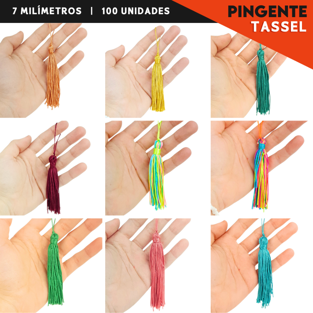 Pacote de Pingente de Seda Tassel 7 Cm Franja 100 Unidades Artesanato Bijuteria Acessórios