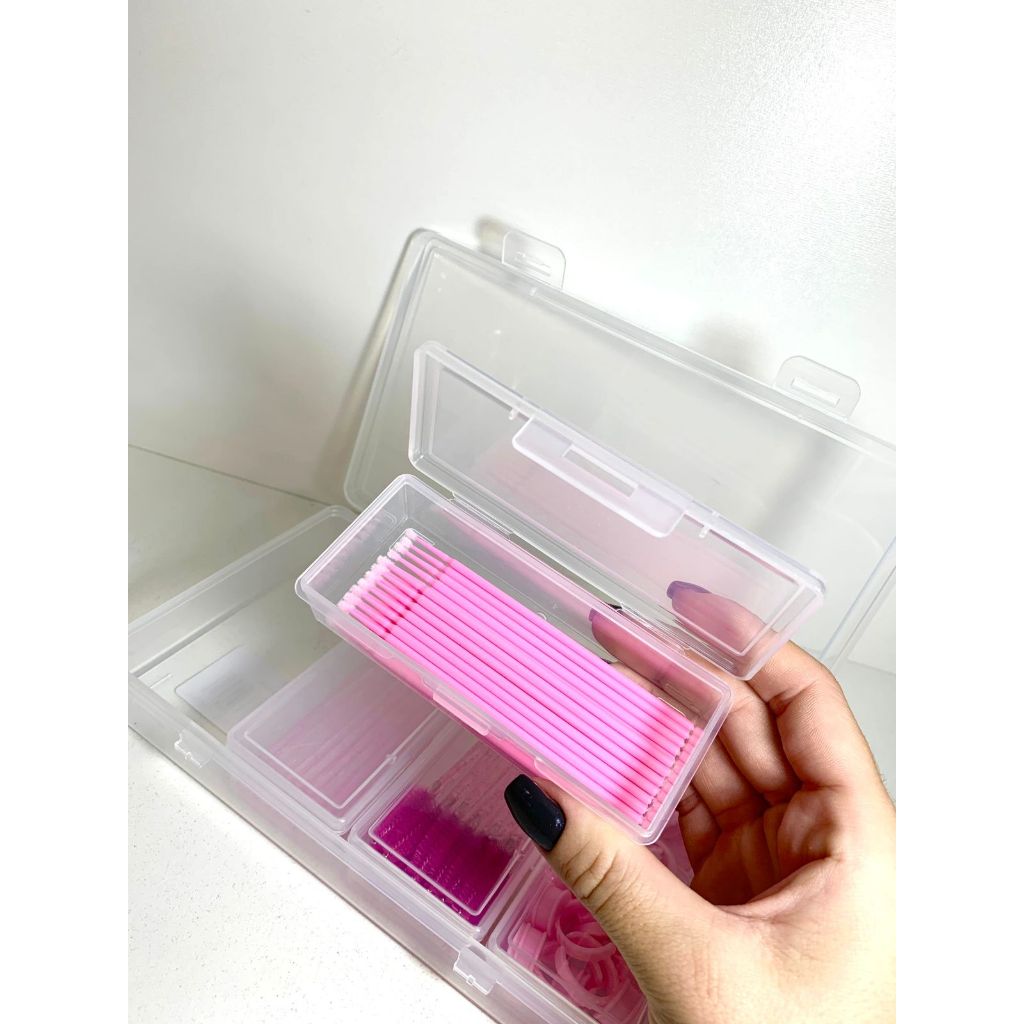 KIT LASH PORTÁTIL - CAIXA ORGANIZADORA KIT UTENSILIOS PARA CÍLIOS/SOMBRACELHA