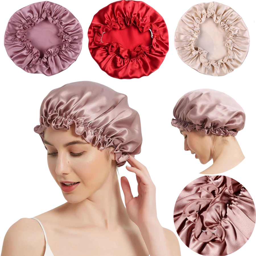 Kit 6/12/24 Unidades Touca de Cetim Anti Frizz