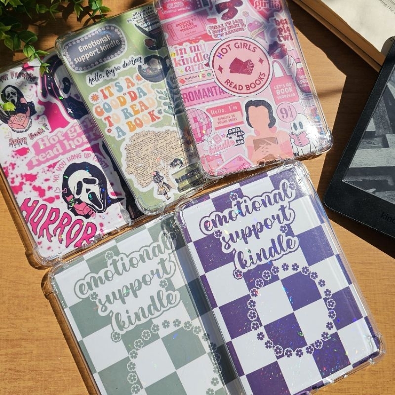 Card Skin Holográfico Kindle Insert Capa Transparente 11 geração 12 geração Paperwhite Colorsoft Read Emotional Support