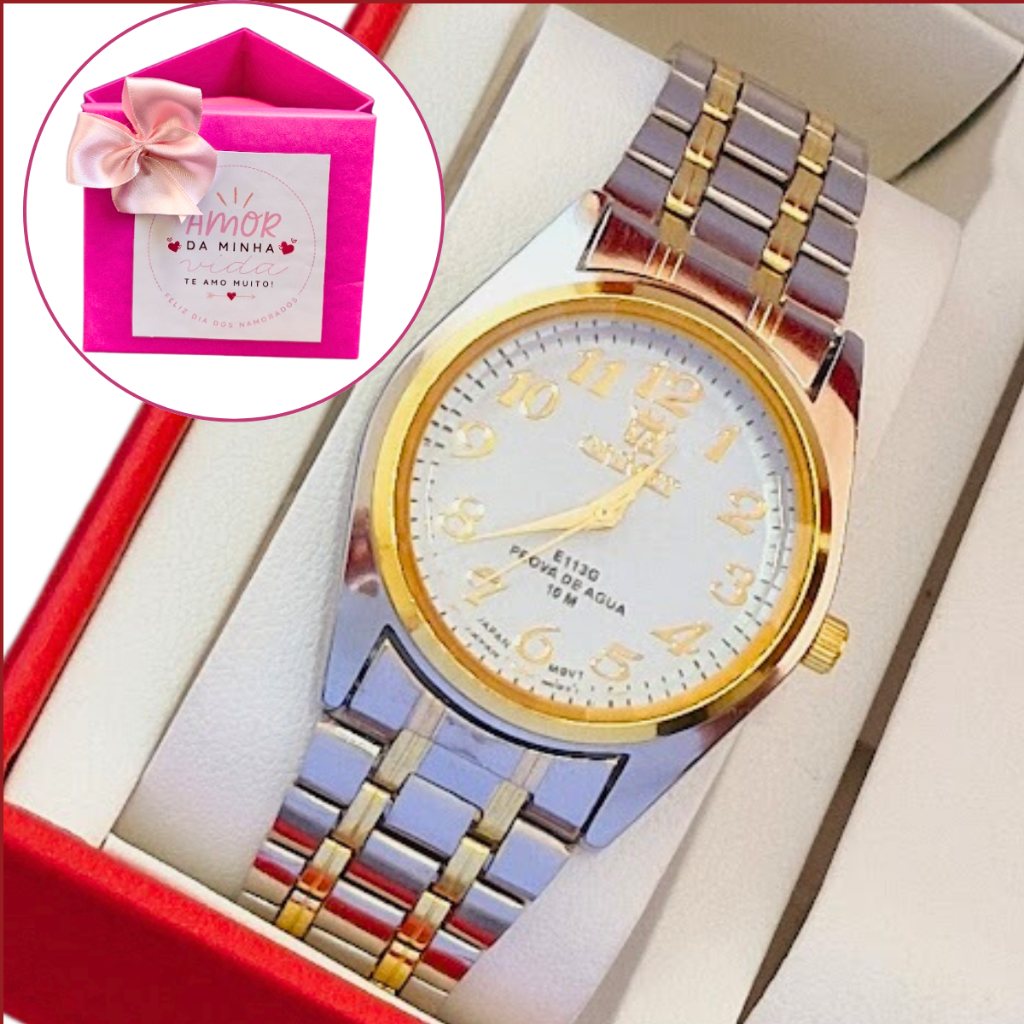 Relógio de pulso Feminino elegante Minimalista Analógico à prova D'água - Ideal presente dia dos namorados, mulher,