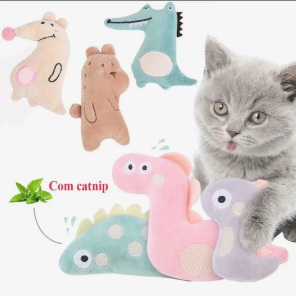 Brinquedo Interativo Para Gatos Pelúcia Com CatNip Pet Cat
