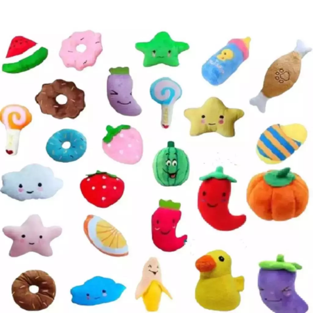 kit Pelúcias apito Pet Cães Cachorros Pequeno Médio Porte Brinquedo Mordedor