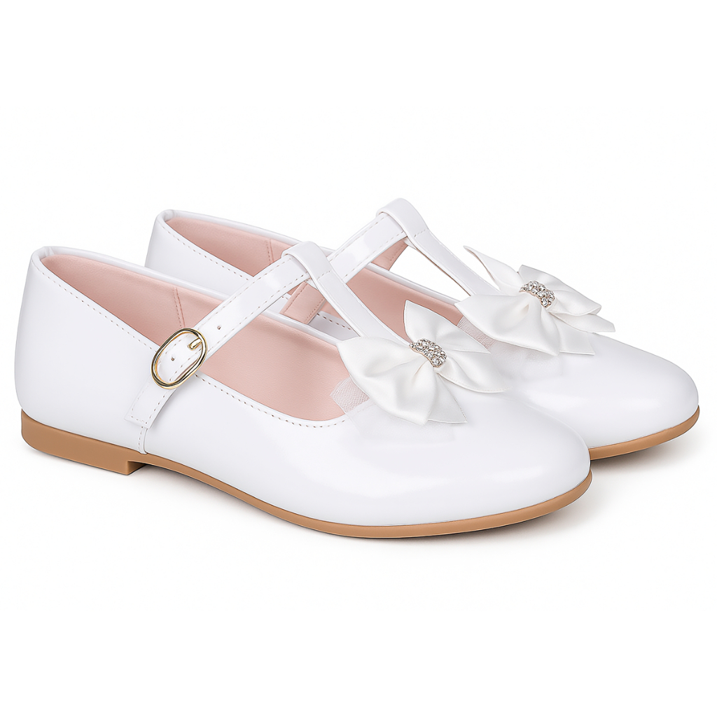Sapatilha Feminina Infanto Juvenil e Adulta Sapato Branco Mary Jane My ToT