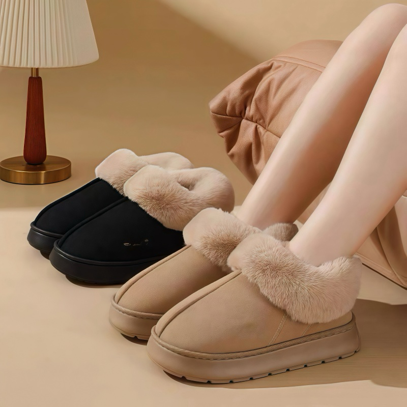 Chinelos de algodão macio antiderrapantes para outono e inverno/várias cores