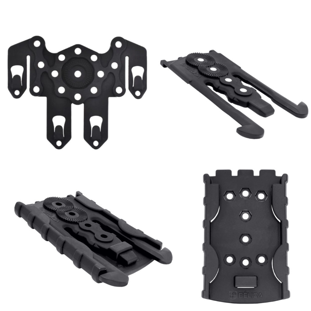 Suporte Para Colete Modular- Adaptador Strike 4 Pontas + Adaptador Speed Preto - Bélica