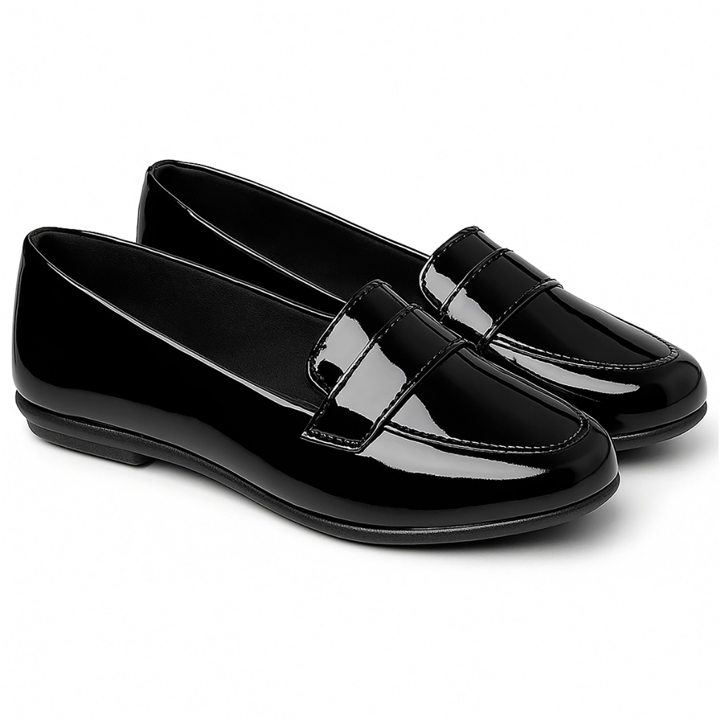 Mocassim Feminino Vintage Sapato Social Infantil Juvenil e Adulto Macia e Elegante Retrô