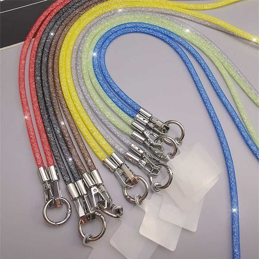 Cordão Criativo Para Celular Com Brilhos de Cristal Anti-perda  65 cm➡ & 17 cm ➡️
