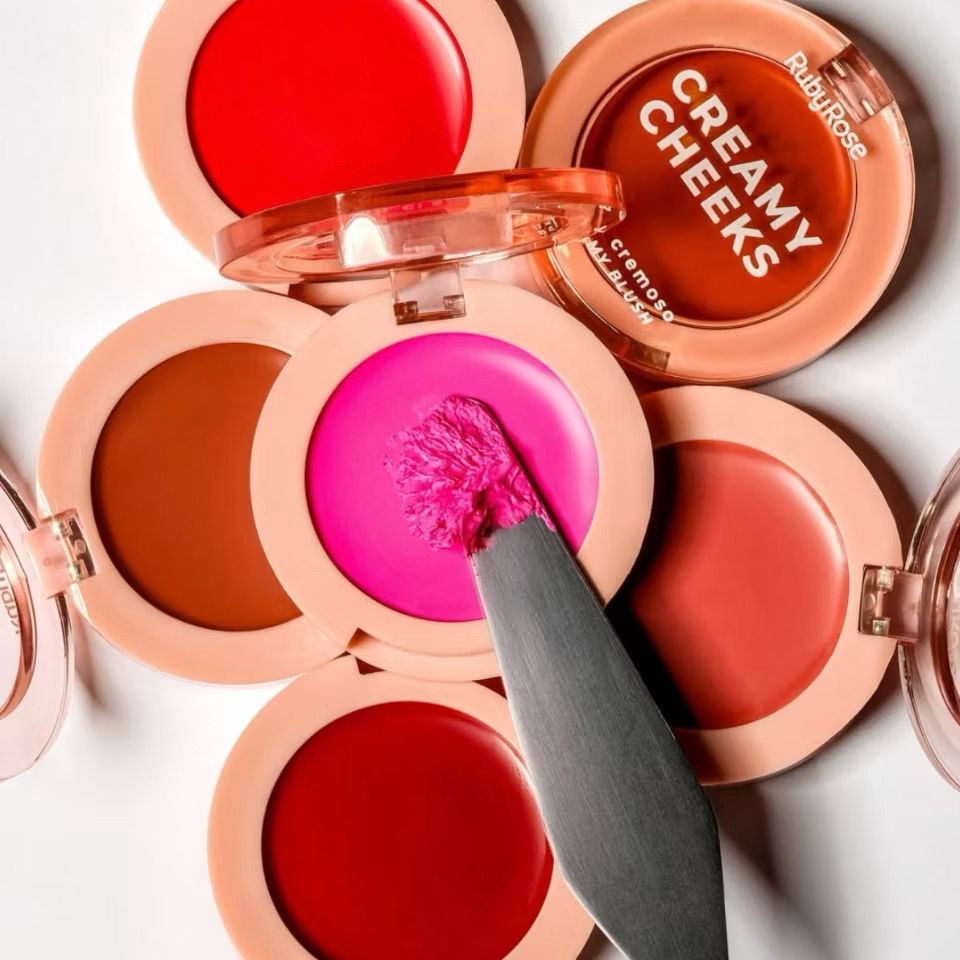 Blush Cremoso Ruby Rose Cream Cheeks - Acabamento Natural e Fresh!