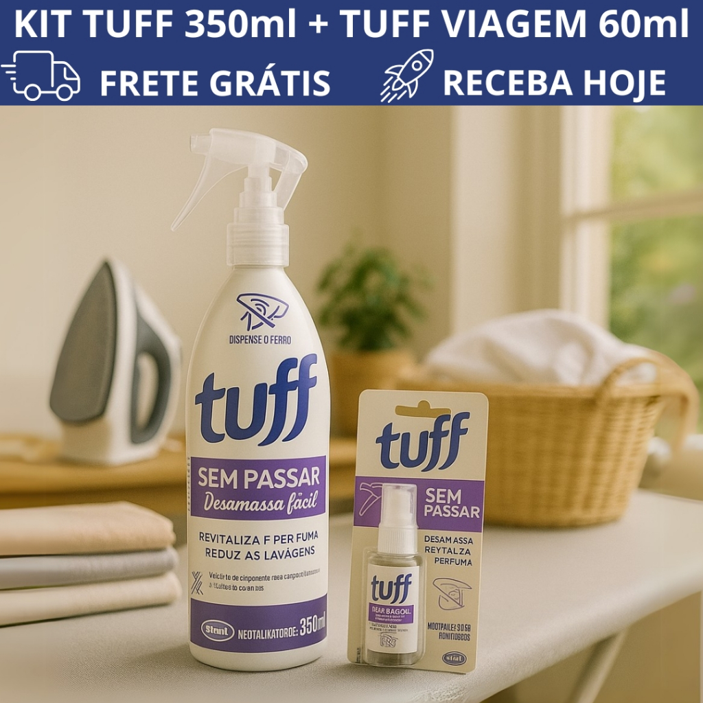 Kit Tuff 350ml + Mini Tuff 60ml Viagem Neutralizador Sem Passar Desamassa Fácil Start