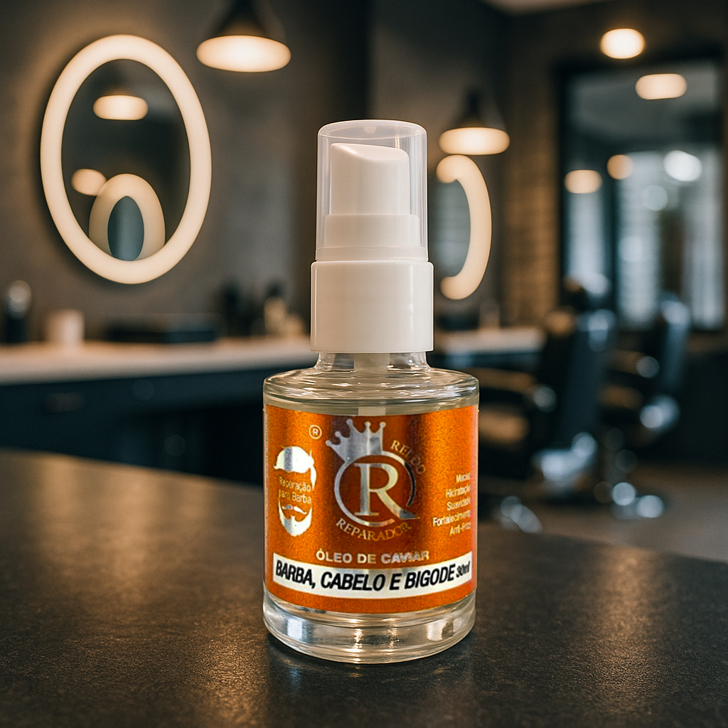 ÓLEO DE CABELO, BARBA E BIGODE | REI DO REPARADOR OLEO 30ML