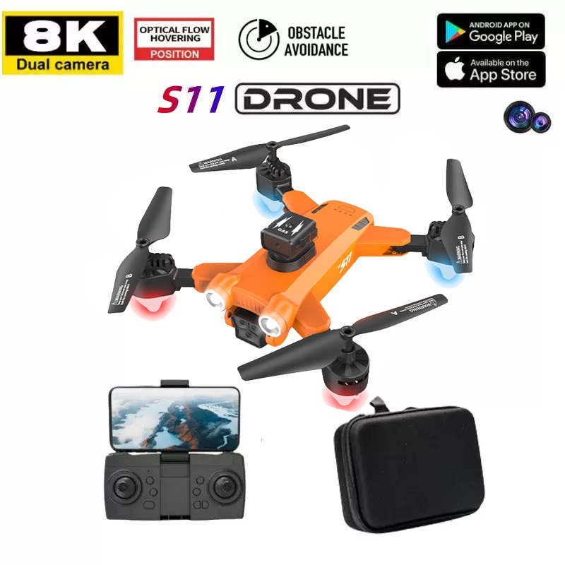2025 Nova Drone 4K Dual Camera Obstacle Avoidance Quadrotor 360° Roll Com Wifi e Luz