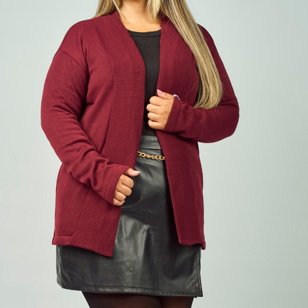 Casaco Feminino Trico Plus Size Inverno Cardigan Frio Premium - 20198