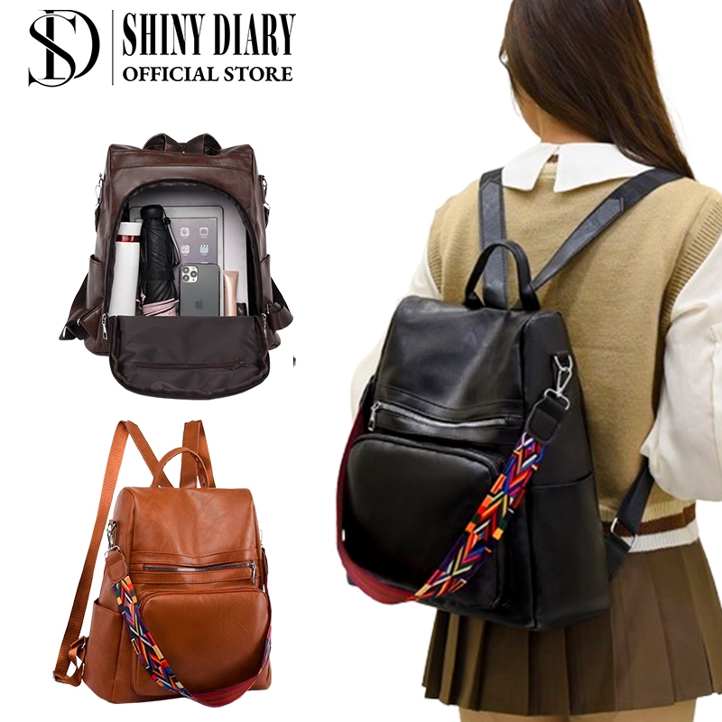 Mochila Bolsa Feminina GRANDE Escolar Trabalho Viagem Couro Sintéticos