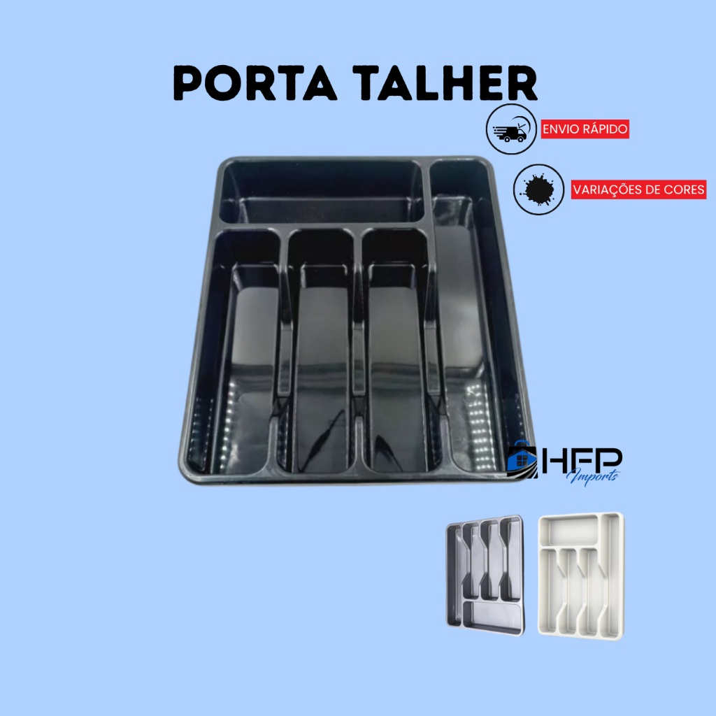 Organizador/ Separador/ Porta Talheres para gaveta com 5 divisórias