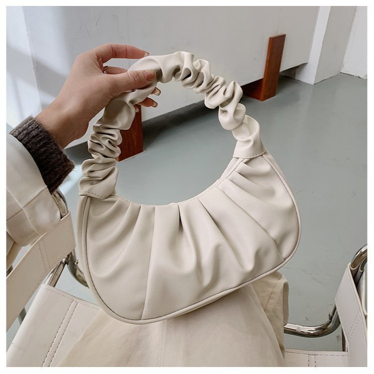 Bolsa Nuvem Elegante Estilo Enrugado , Bolsa De Ombro Feminina