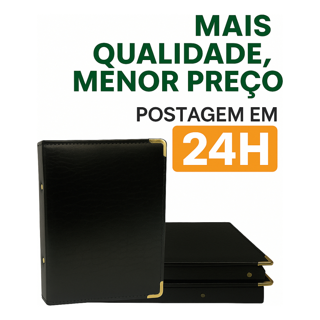 Pasta Para Coral N5 Folha Sulfite A4 Álbum De Foto Organizador De Documentos Guarda TCC Trabalho
