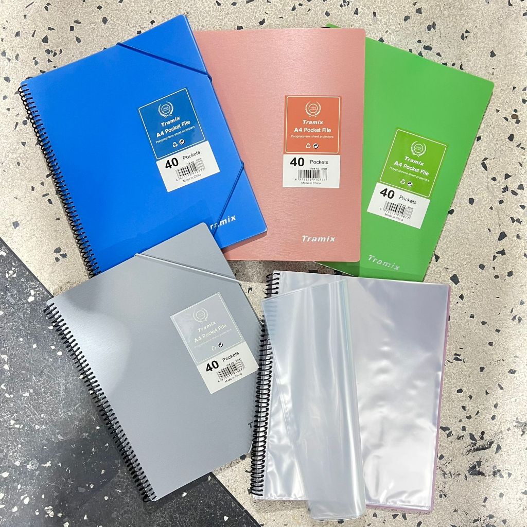 Pasta Catálogo Organizadora A4 Com Visor 20/30/40 Envelopes Documentos Colorida Rosa Bege Pastel