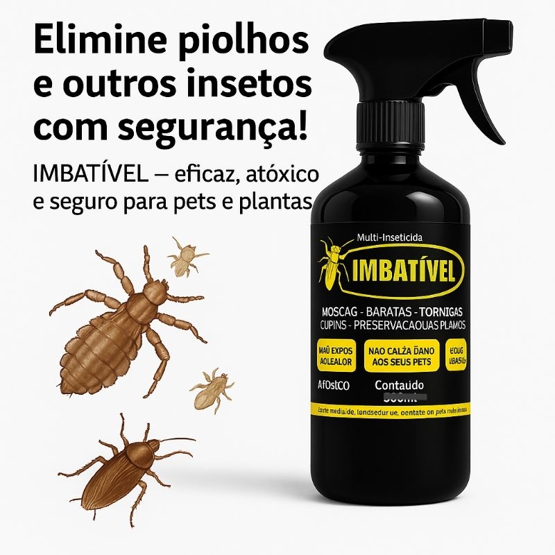 CHEGA DE PIOLHO! Conheça o novo Imbativel – ação rápida e eficaz!/250Ml