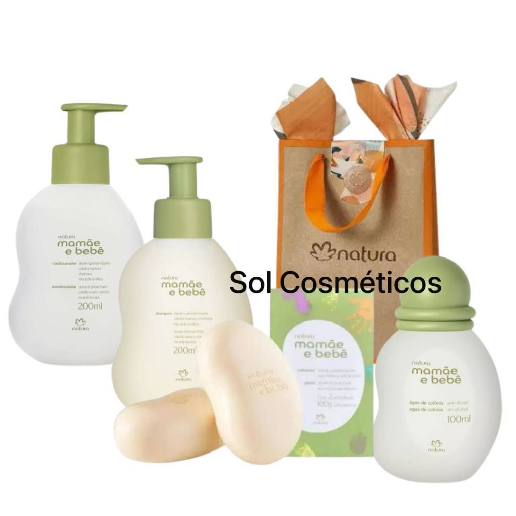 Kit Presente Mamãe e Bebê Natura (5 itens)
